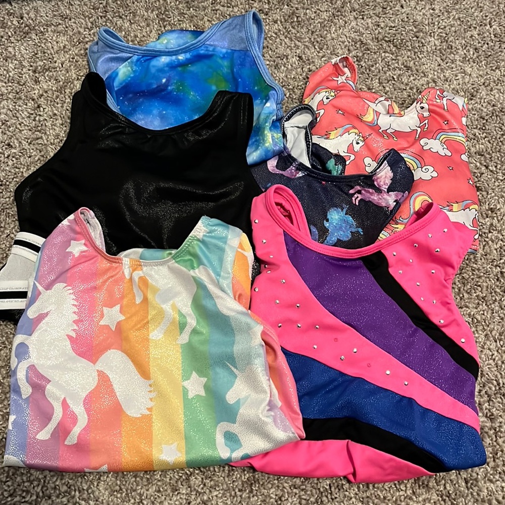 Toddler girl gymnastics bundle - set of six leotards